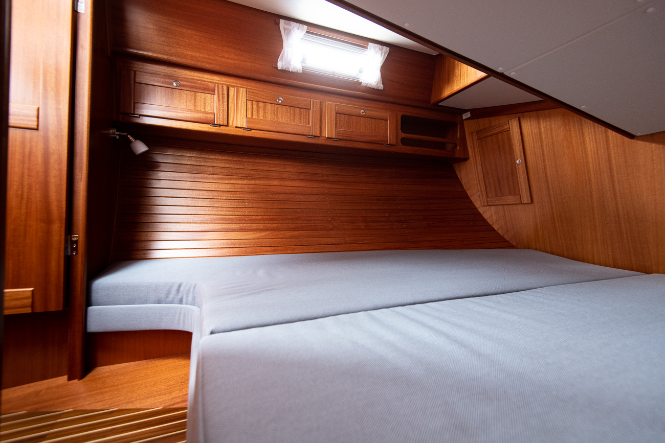 Aft cabin of a Nordship 360 deck saloon